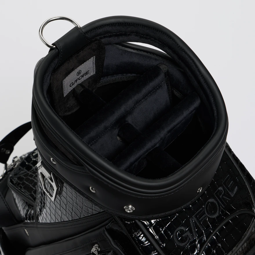 LTD RELEASE NOVELTY CROC-EMBOSSED LEATHER TOUR BAG in Onyx - Alternate Image 1
