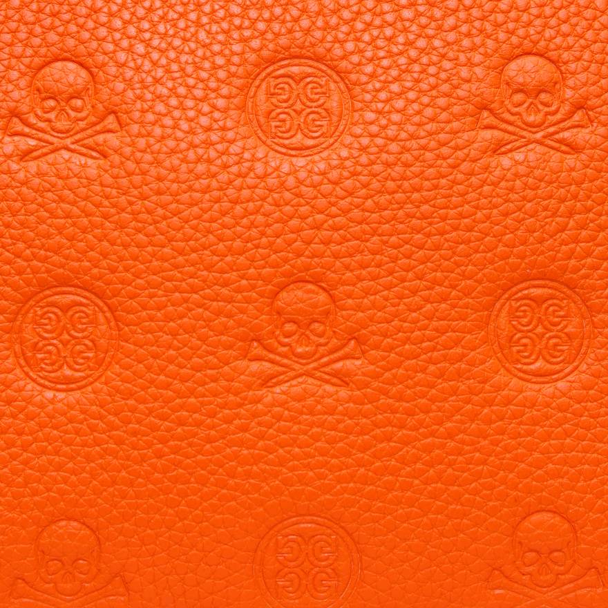 DEBOSSED SKULL & TEES COSMETICS CASE in SHOCKING ORANGE - Alternate Image 2
