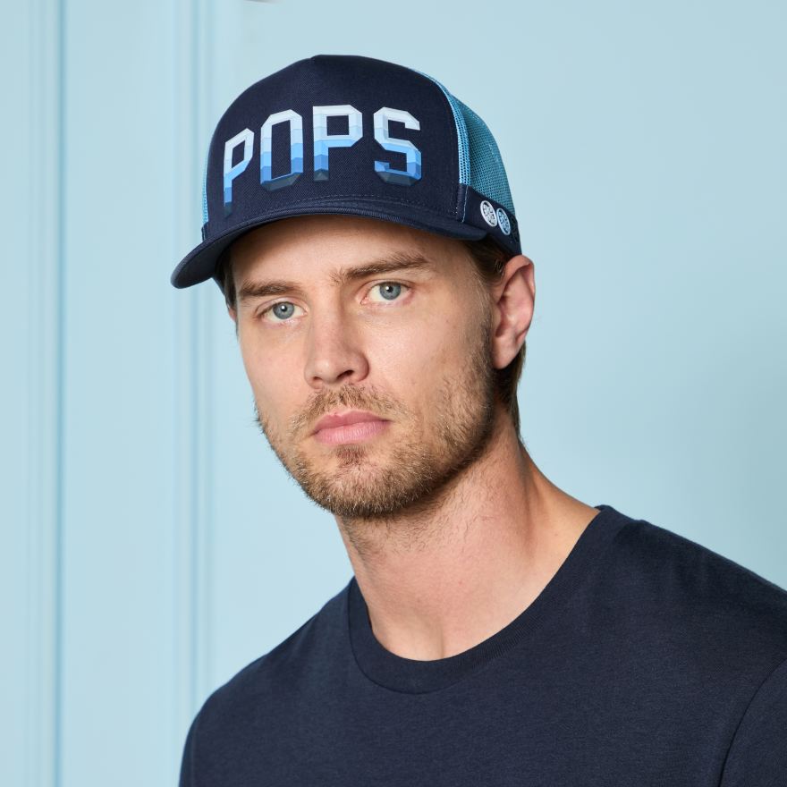 POPS GRADIENT TALL TRUCKER HAT in Twilight - Alternate Image 2
