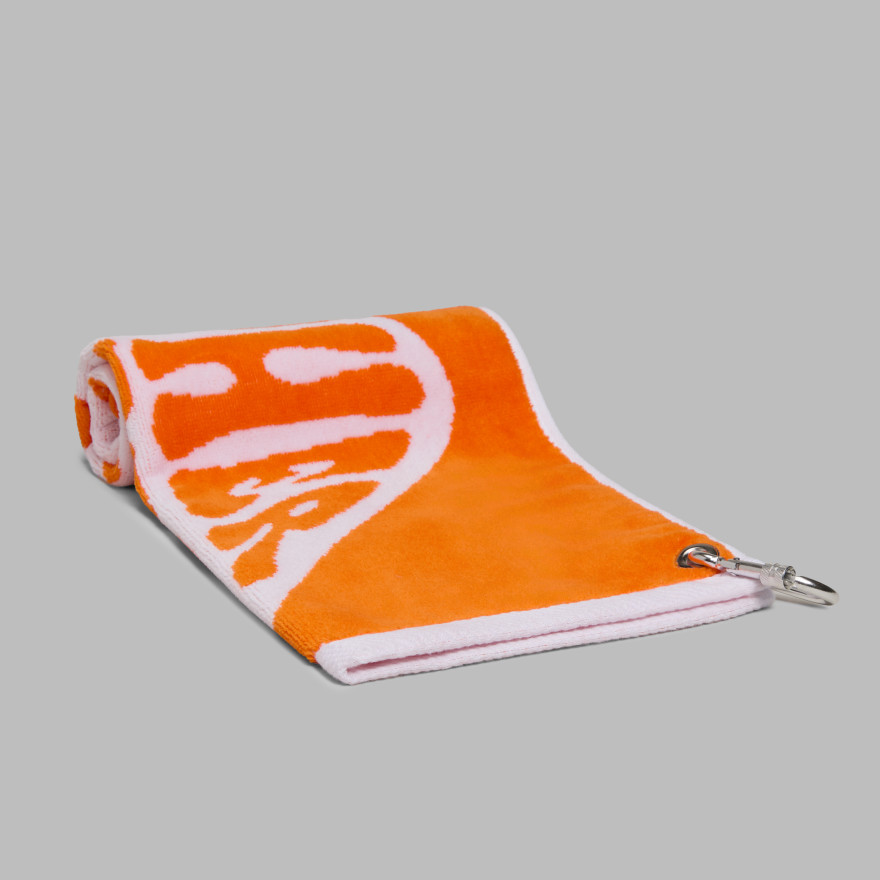 MOTHER GOLFER GOLF TOWEL in SNOW/SHOCKING ORANGE - Alternate Image 2