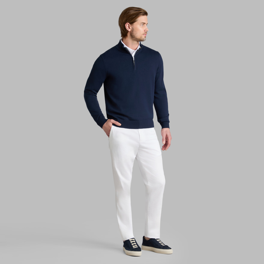 COOLING COTTON 1/4 ZIP JUMPER in Twilight - Alternate Image 2