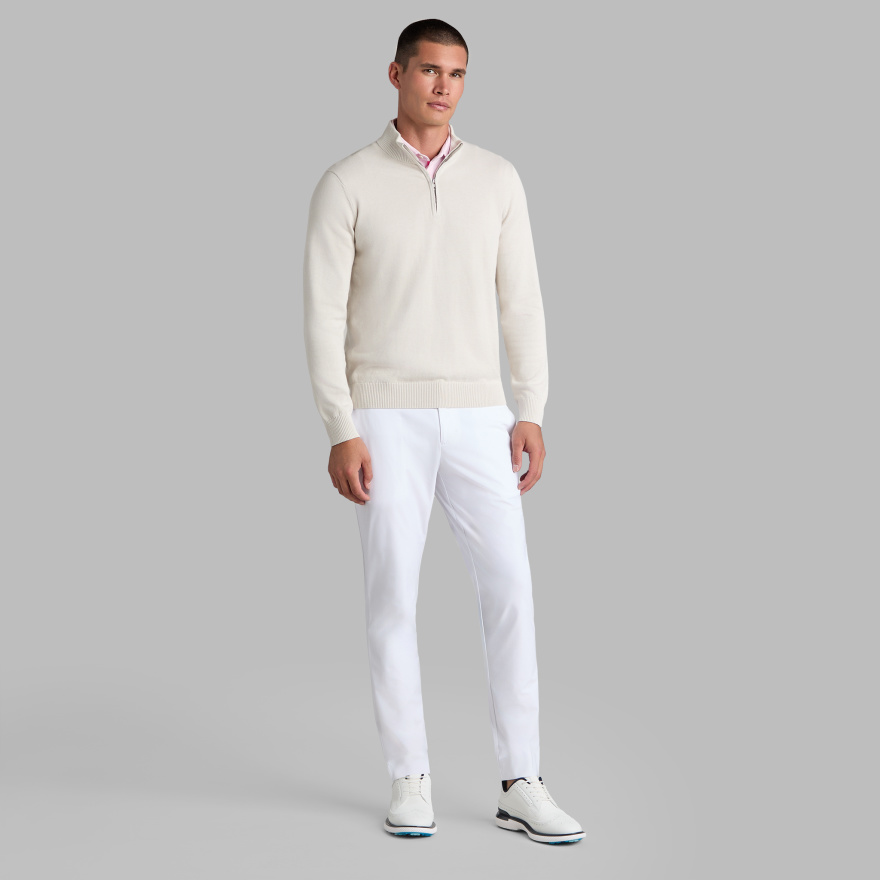 COOLING COTTON 1/4 ZIP JUMPER in PUMICE - Alternate Image 2
