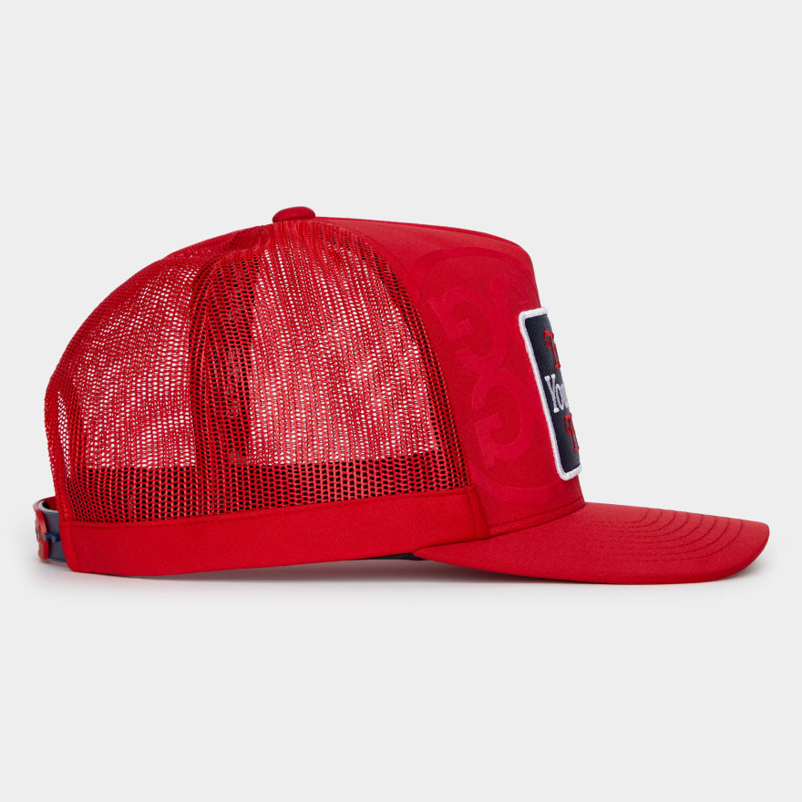 TICKLE YOUR OWN PICKLE TRUCKER HAT in Poppy - Alternate Image 2