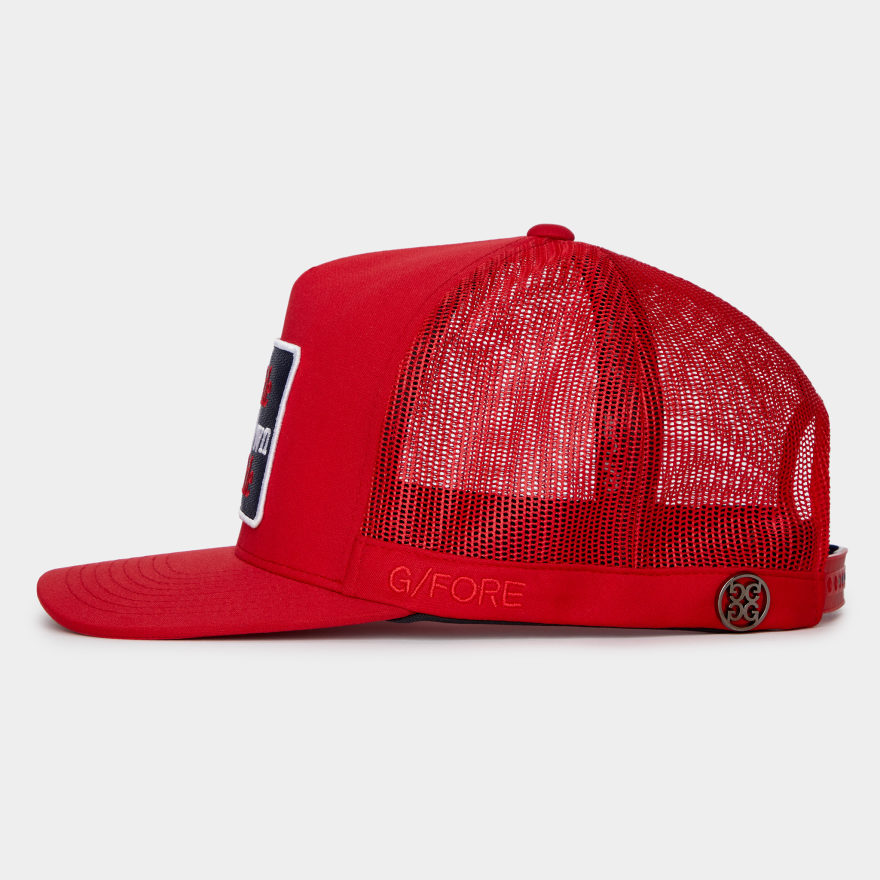 TICKLE YOUR OWN PICKLE TRUCKER HAT in Poppy - Alternate Image 3