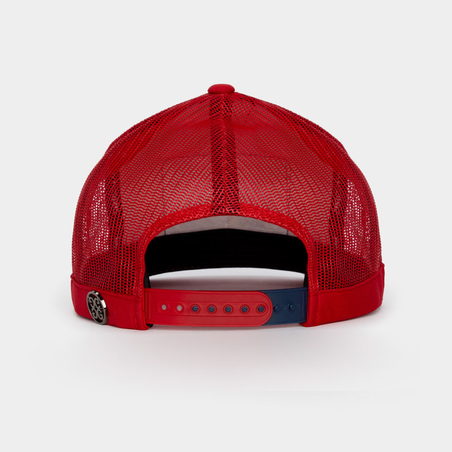 TICKLE YOUR OWN PICKLE TRUCKER HAT in Poppy - Alternate Image 4
