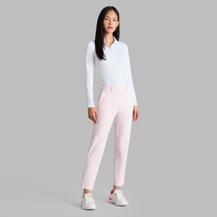 STRETCH PERFORMANCE TWILL STRAIGHT LEG TROUSER in Blush - Alternate Image 2