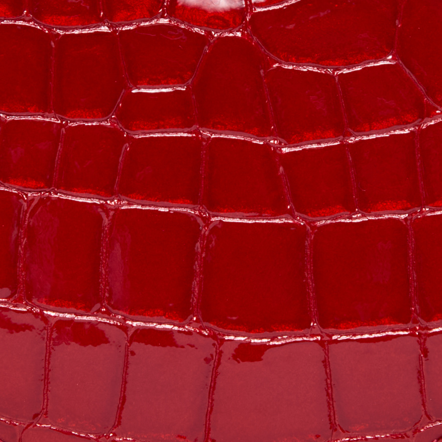 LOVE G CROC-EMBOSSED LEATHER COIN PURSE KEYCHAIN in Lava - Alternate Image 2