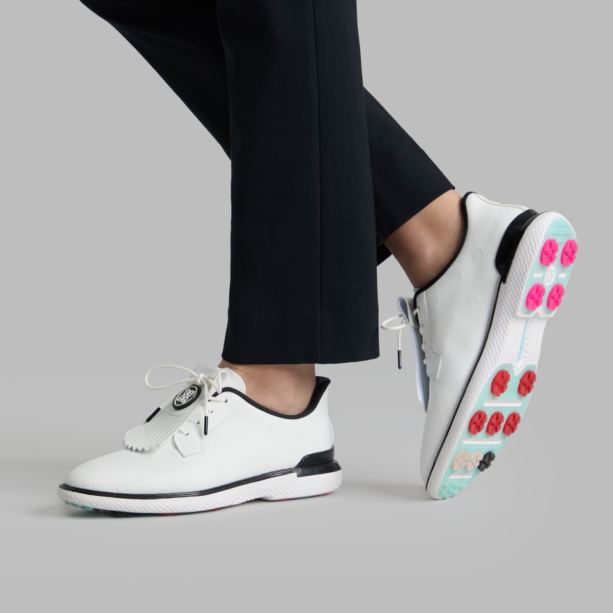 WOMEN'S LTD RELEASE GALLIVAN2R DEBOSSED HEART G'S KILTIE GOLF SHOE in Snow / Onyx - Alternate Image 5