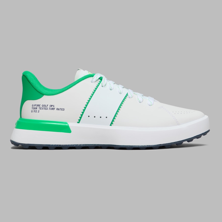 WOMEN'S LTD RELEASE G.112 SADDLE STRIPE KILTIE GOLF SHOE in Snow / Clover - Alternate Image 2