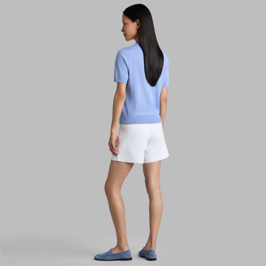 LTD RELEASE LINEN LONGLINE VACATION SHORT in Snow - Alternate Image 3