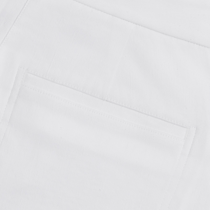 LTD RELEASE LINEN LONGLINE VACATION SHORT in Snow - Alternate Image 4
