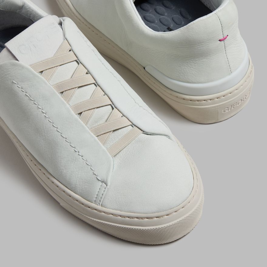 WOMEN'S ENDEAVOUR SLIP ON LEATHER SNEAKER in Snow - Alternate Image 6