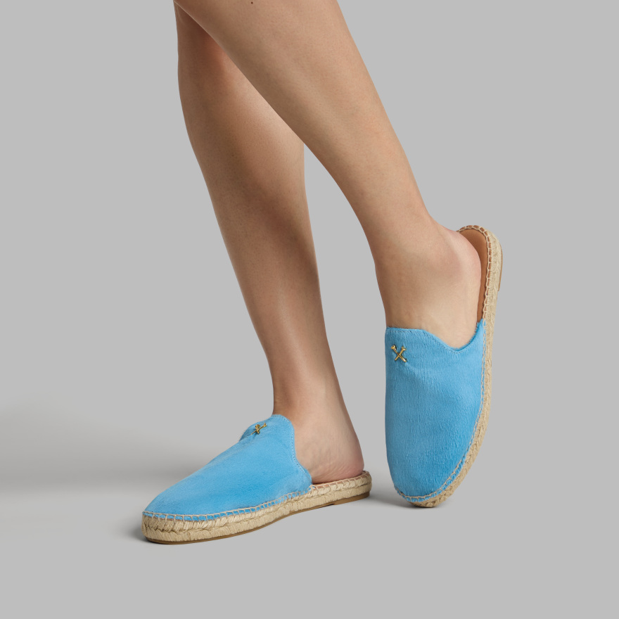 WOMEN'S METAL TEES PONY HAIR ESPADRILLE in CENOTE - Alternate Image 5