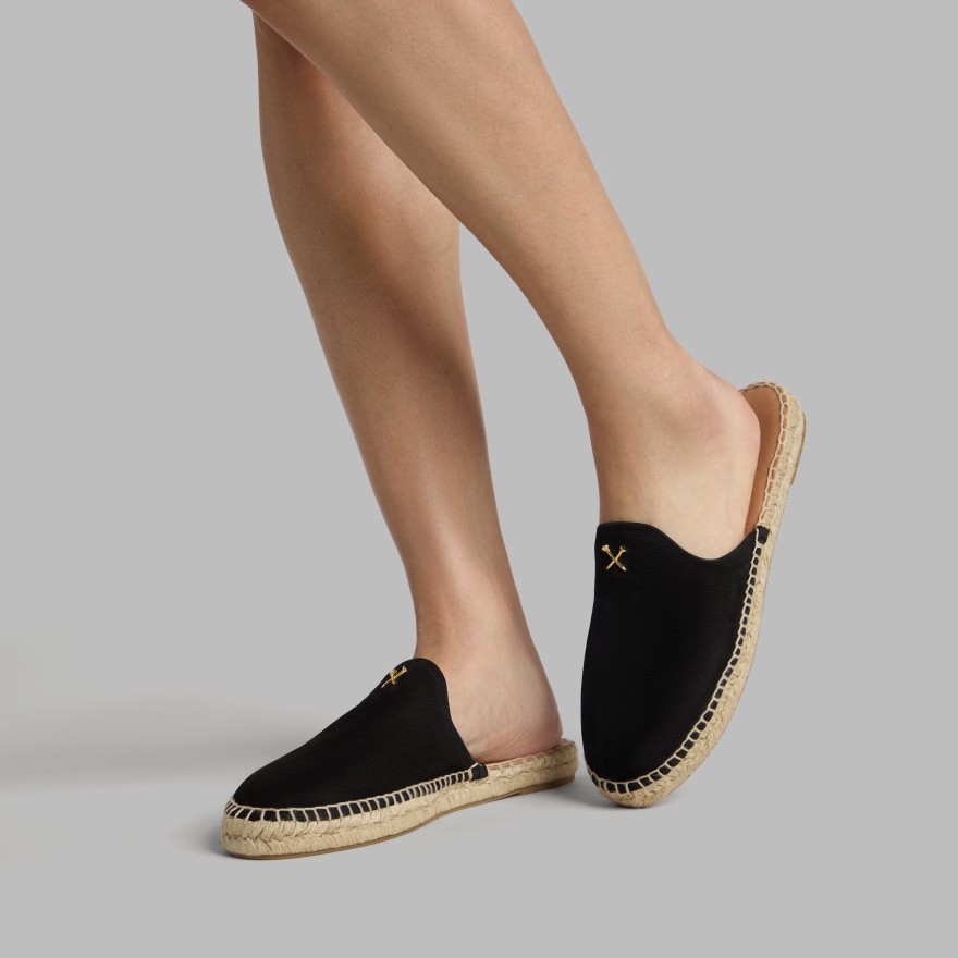 WOMEN'S METAL TEES NUBUCK ESPADRILLE in Onyx - Alternate Image 4