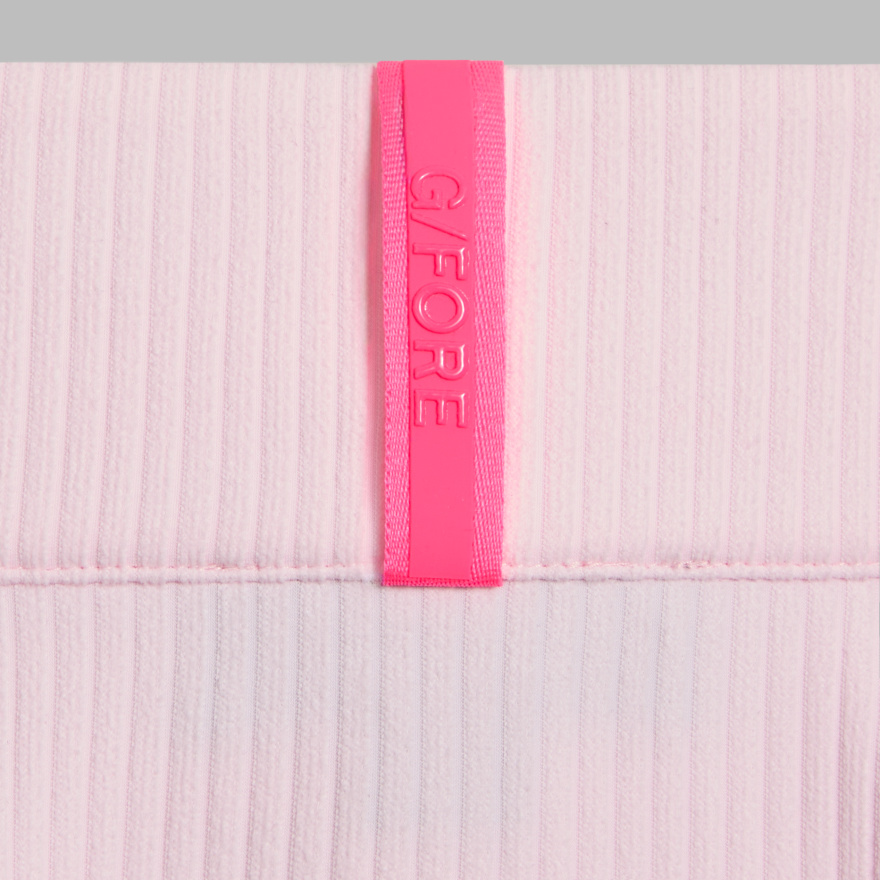 FITTED RIB 1/4 ZIP PULLOVER in Blush - Alternate Image 5