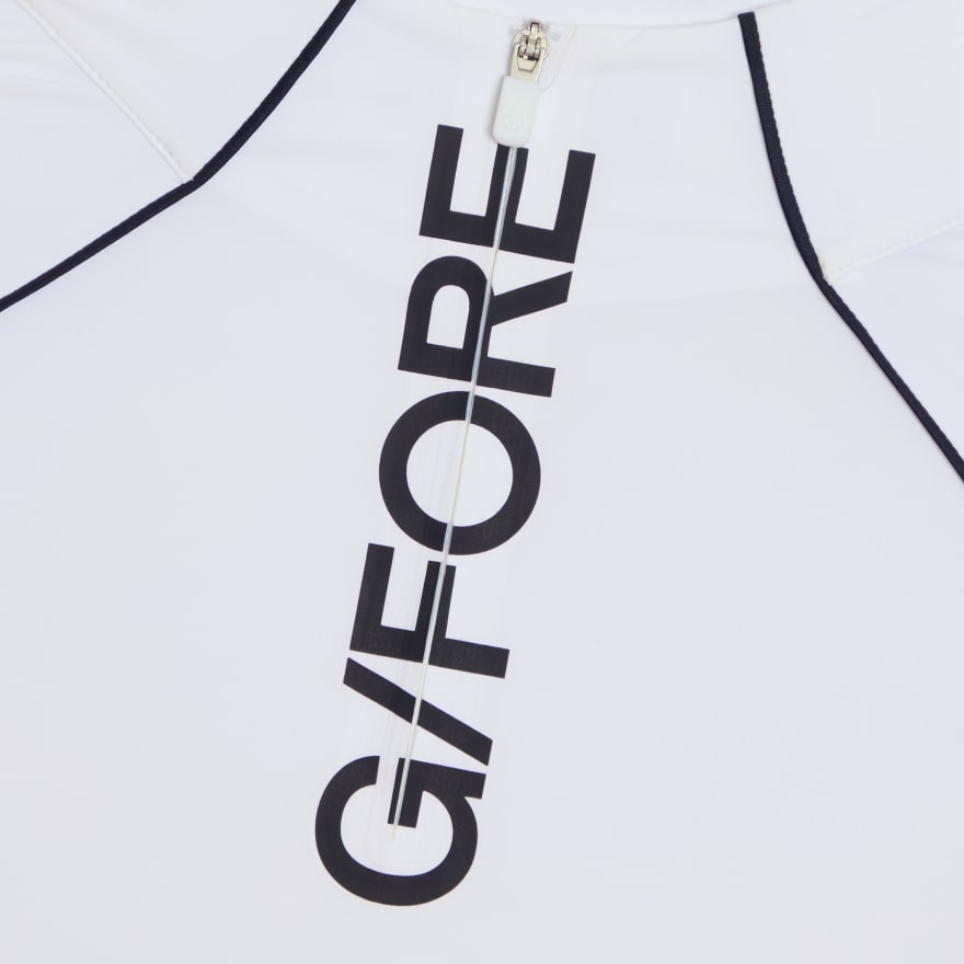 CONTRAST MESH SILKY TECH NYLON 1/4 ZIP PULLOVER in Snow - Alternate Image 4