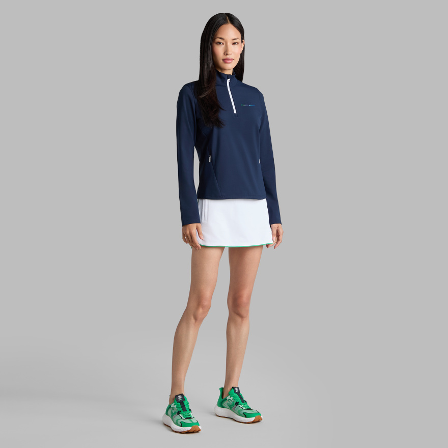 PRAY FOR BIRDIES BRUSHED BACK STRETCH 1/4 ZIP PULLOVER in Twilight - Alternate Image 2