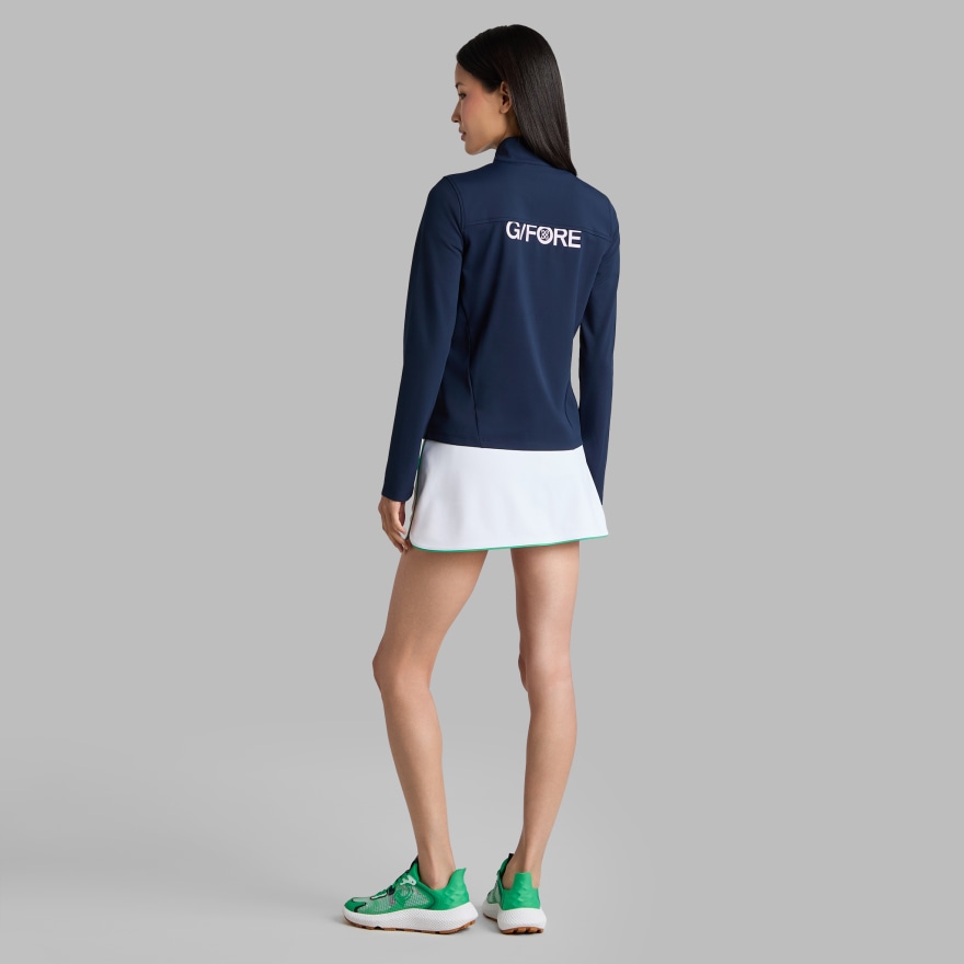 PRAY FOR BIRDIES BRUSHED BACK STRETCH 1/4 ZIP PULLOVER in Twilight - Alternate Image 3