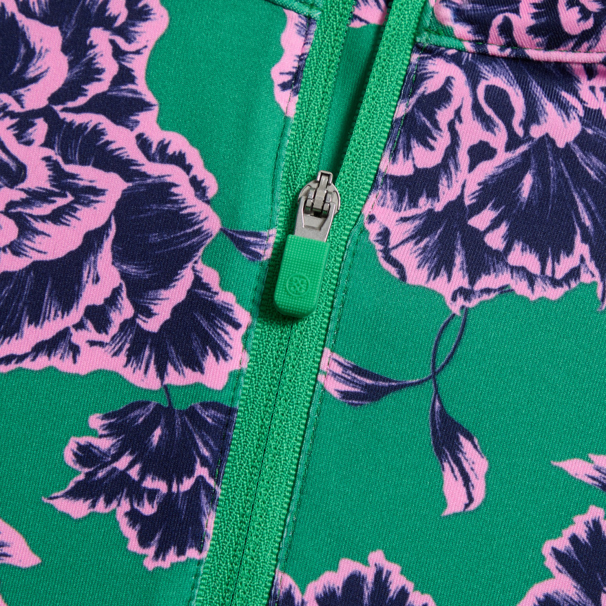 STAMPED FLORAL TECH JERSEY PULLOVER | WOMEN'S PULLOVERS & QUARTER