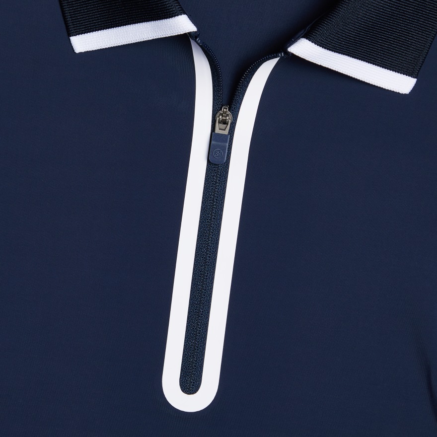 SILKY TECH NYLON LONG SLEEVE ZIP POLO in Twilight - Alternate Image 4