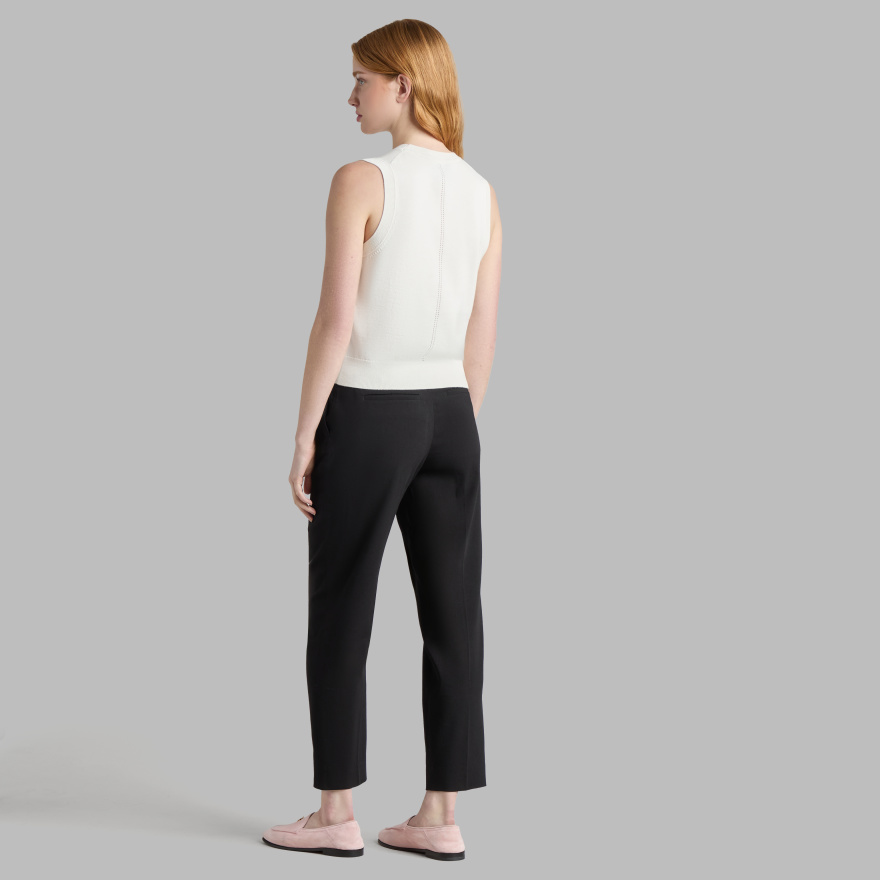 LTD RELEASE COOLING COTTON SLEEVELESS SWEATER in CHALK WHITE - Alternate Image 3