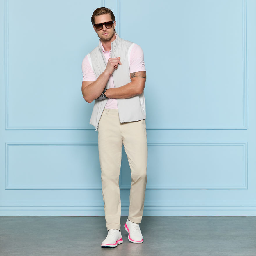 ALL PLAY COTTON STRETCH STRAIGHT LEG TROUSER in PUMICE - Alternate Image 1