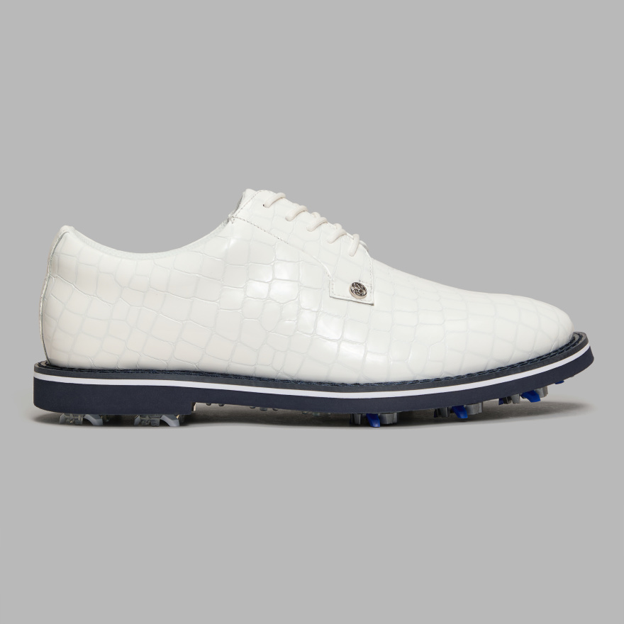 MEN'S LTD RELEASE GALLIVANTER G/LOCK CROC-EMBOSSED LEATHER DERBY GOLF SHOE in Snow - Alternate Image 2