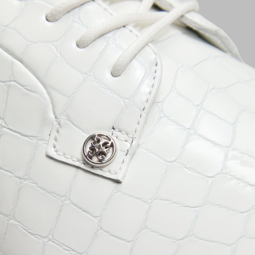 MEN'S LTD RELEASE GALLIVANTER G/LOCK CROC-EMBOSSED LEATHER DERBY GOLF SHOE in Snow - Alternate Image 6