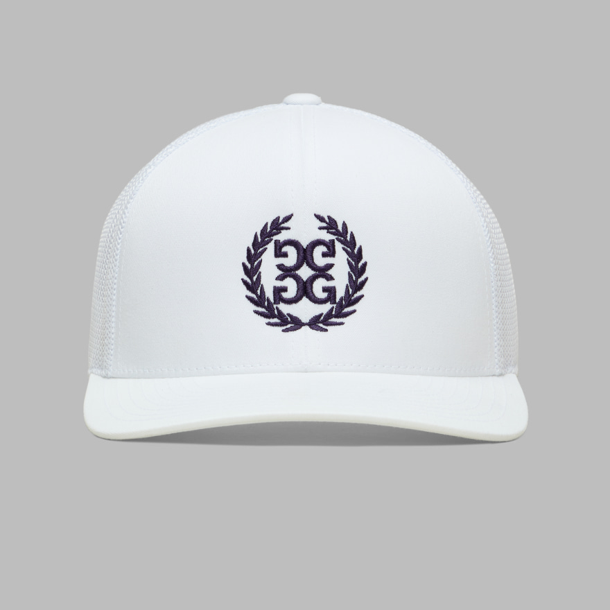 MEN'S LTD RELEASE G WREATH TRUCKER HAT in SNOW / DARK PLUM - Alternate Image 2