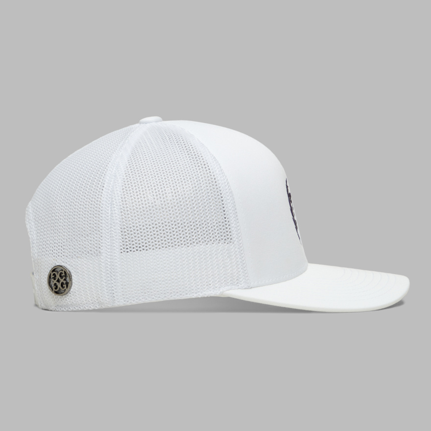 MEN'S LTD RELEASE G WREATH TRUCKER HAT in SNOW / DARK PLUM - Alternate Image 3