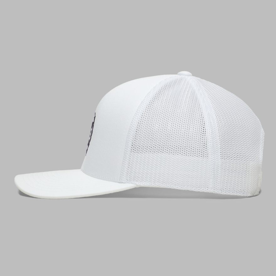 MEN'S LTD RELEASE G WREATH TRUCKER HAT in SNOW / DARK PLUM - Alternate Image 5