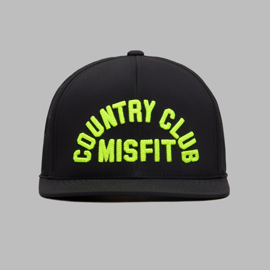 LTD RELEASE COUNTRY CLUB MISFIT PERFORATED DELTA HAT in ONYX / ELECTRIC - Alternate Image 2