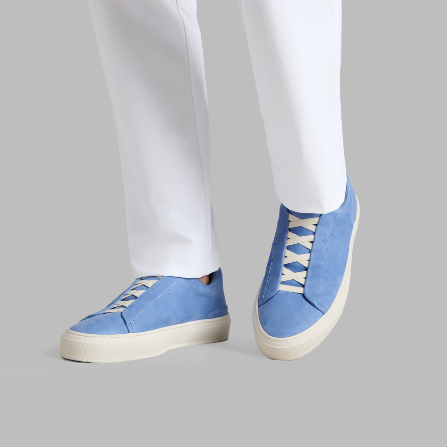MEN'S ENDEAVOUR SLIP ON LEATHER SNEAKER in Azul - Alternate Image 5
