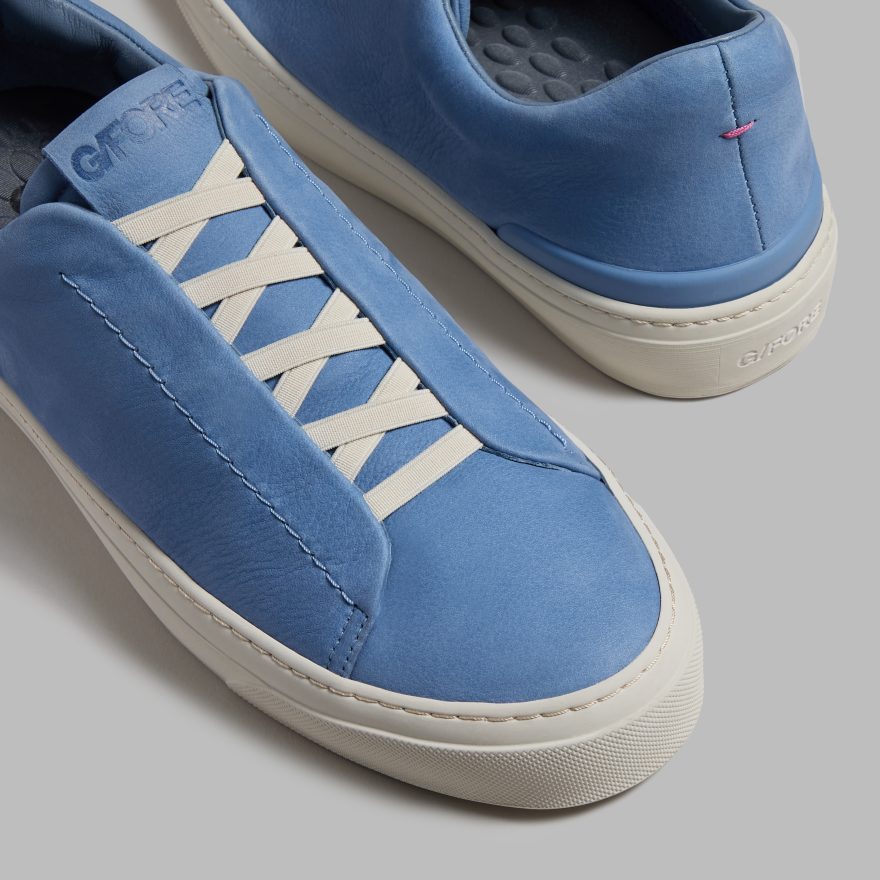 MEN'S ENDEAVOUR SLIP ON LEATHER SNEAKER in Azul - Alternate Image 6