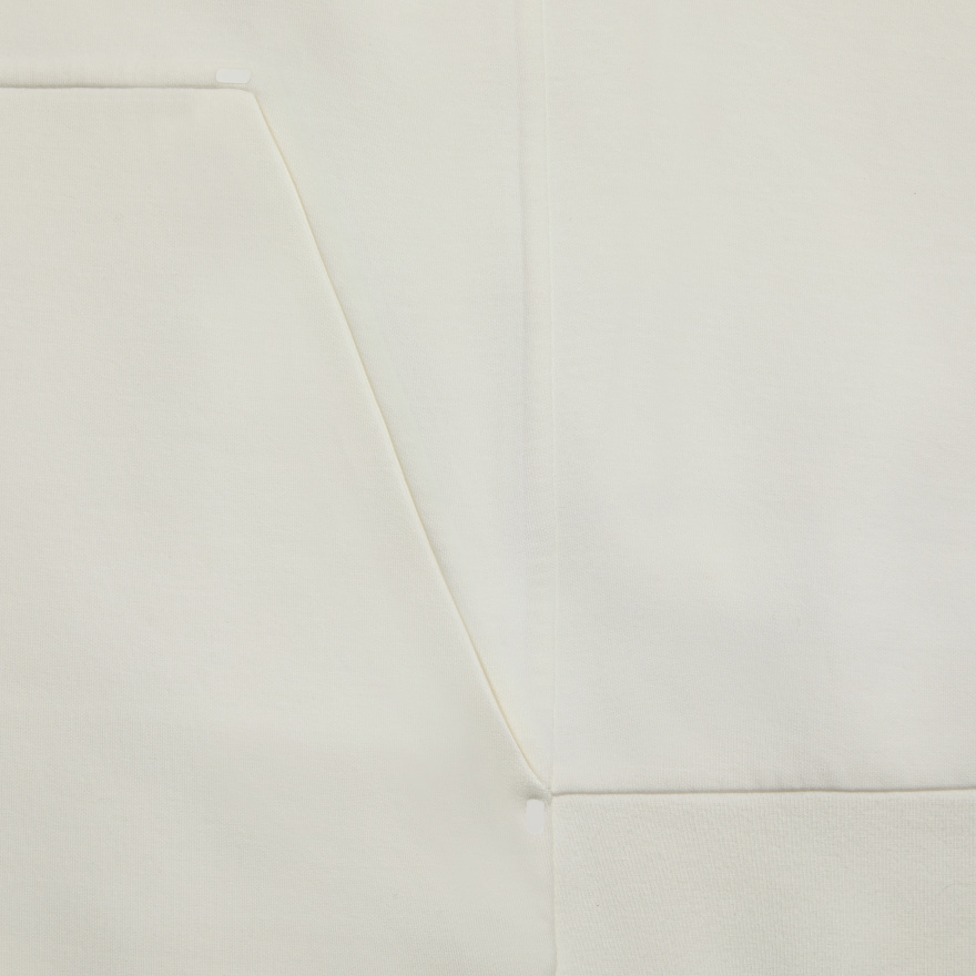 COTTON BLEND SCUBA HOODIE in CHALK WHITE - Alternate Image 5