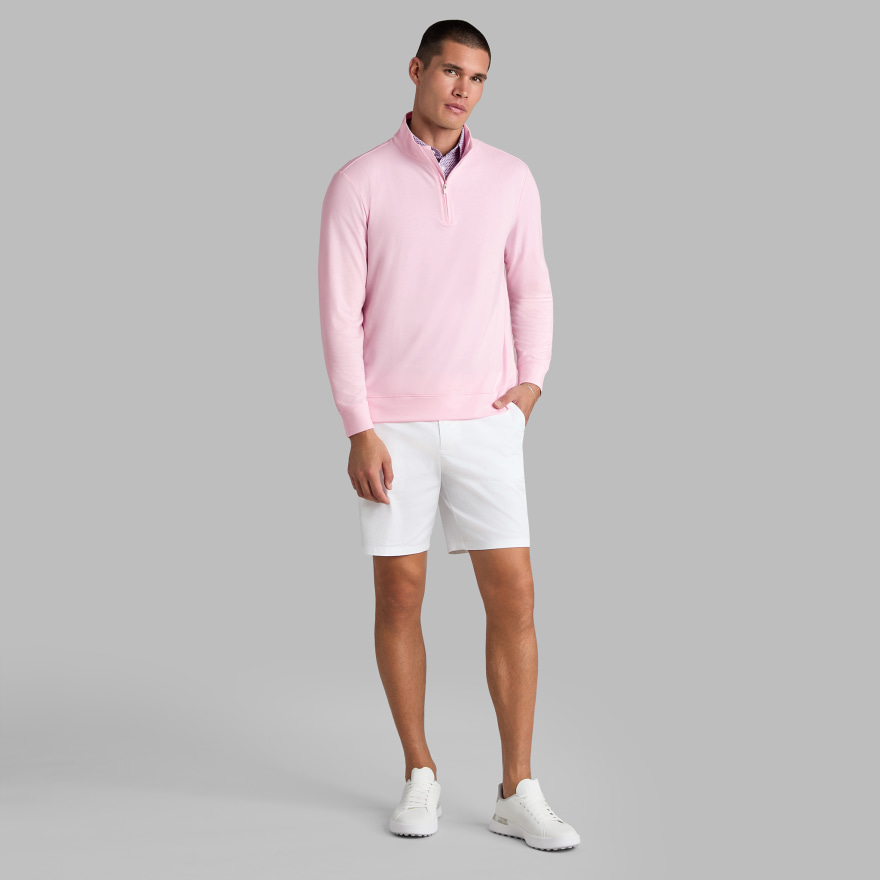 SOFT TOUCH JERSEY 1/4 ZIP in Blush - Alternate Image 2