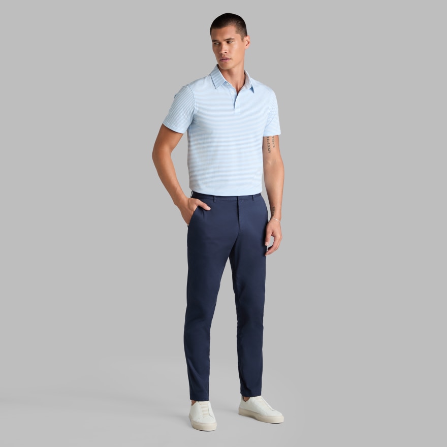 ALL PLAY STRIPE STRETCH KNIT POLO in BAJA - Alternate Image 1