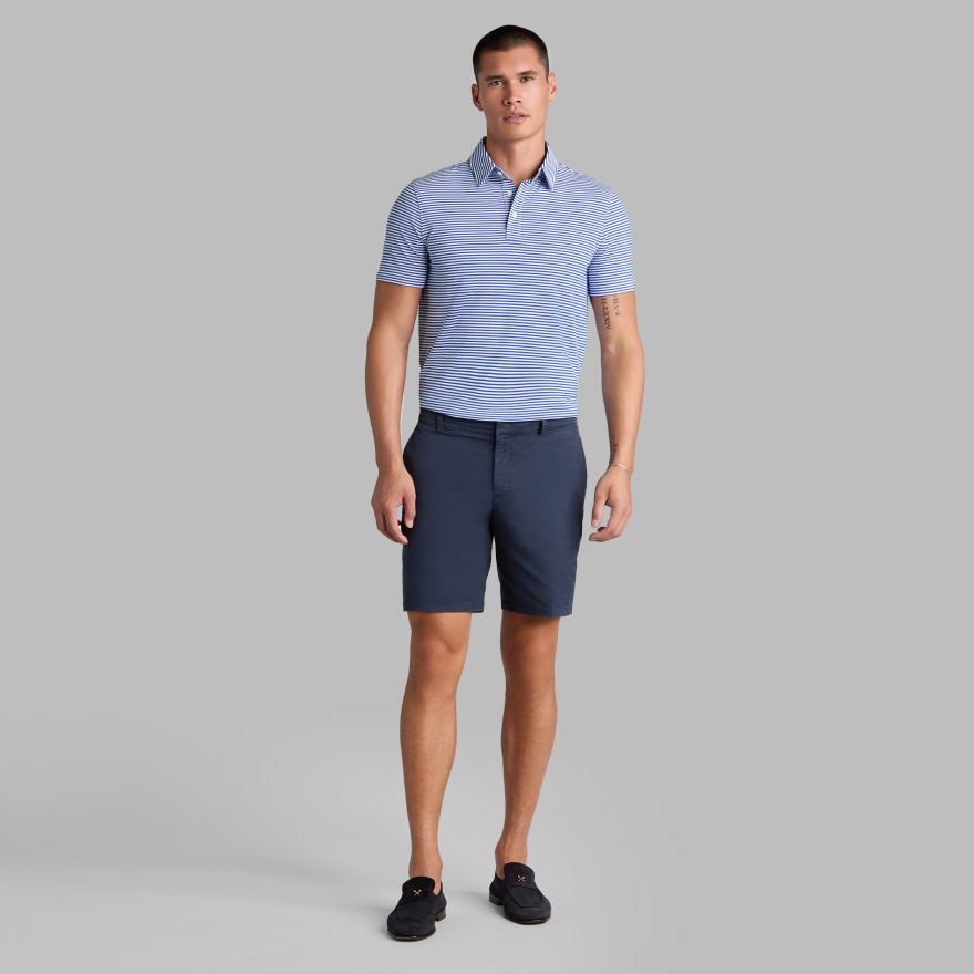 ALL PLAY STRIPE STRETCH KNIT POLO in Cobalt - Alternate Image 2