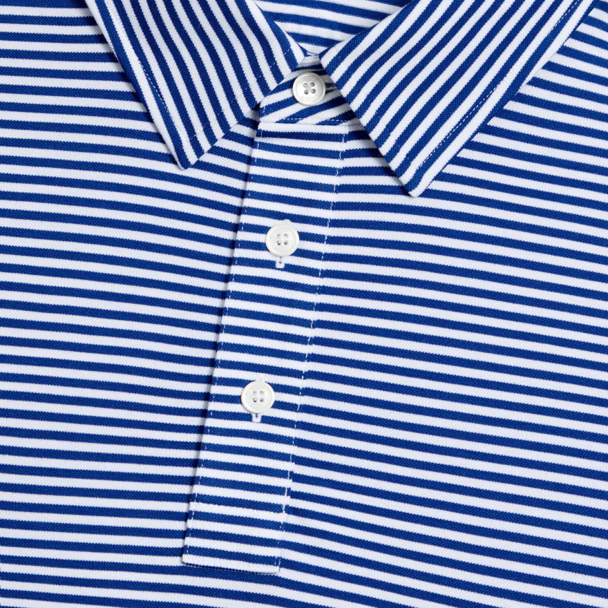 ALL PLAY STRIPE STRETCH KNIT POLO in Cobalt - Alternate Image 4