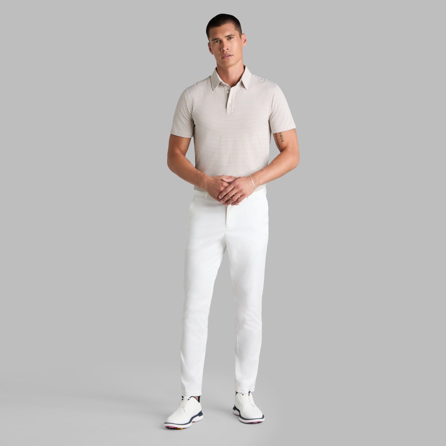 ALL PLAY STRIPE STRETCH KNIT POLO in DUNE - Alternate Image 2