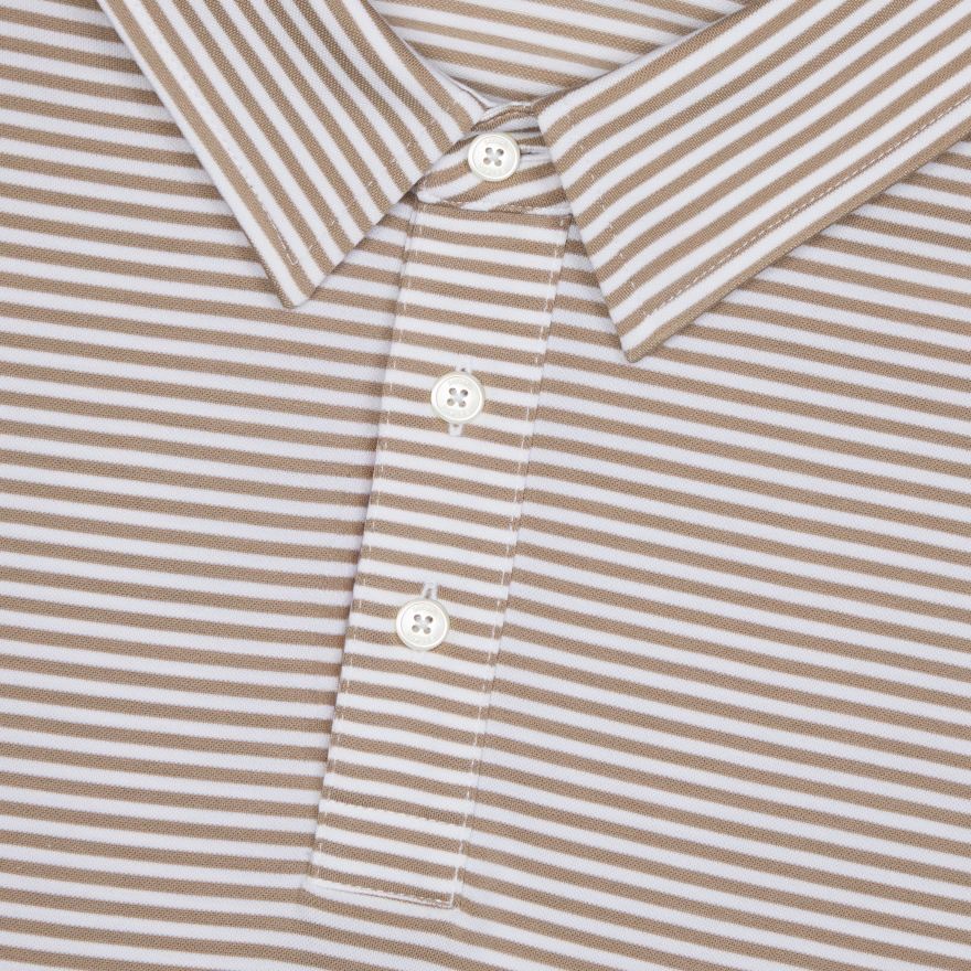 ALL PLAY STRIPE STRETCH KNIT POLO in DUNE - Alternate Image 4