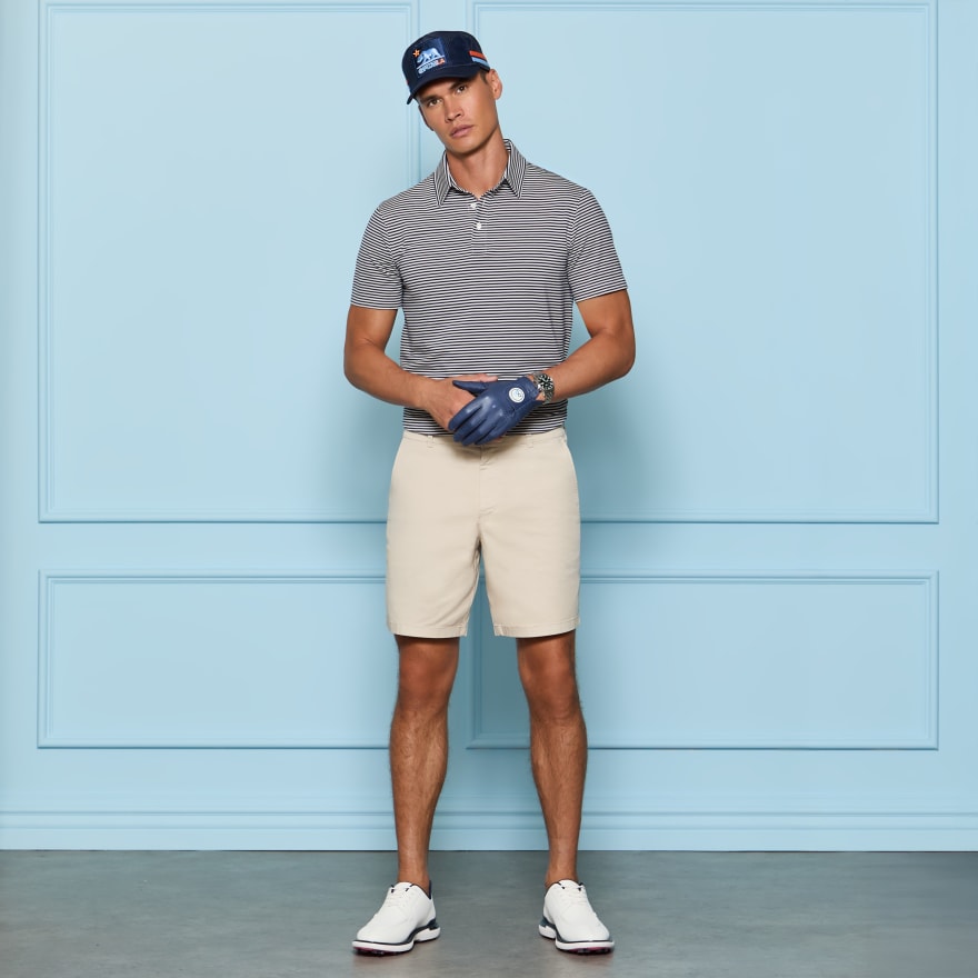 ALL PLAY STRIPE STRETCH KNIT POLO in Twilight - Alternate Image 1