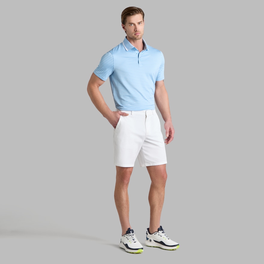 PERFORATED STRIPE JERSEY POLO in BAJA - Alternate Image 2