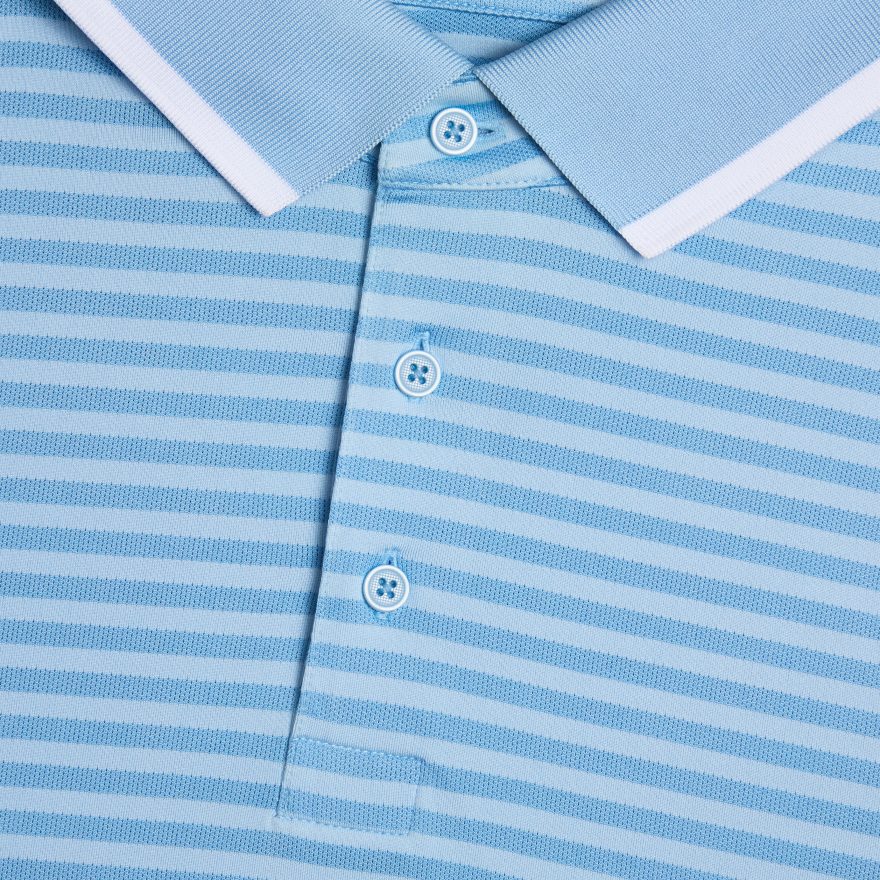 PERFORATED STRIPE JERSEY POLO in BAJA - Alternate Image 4