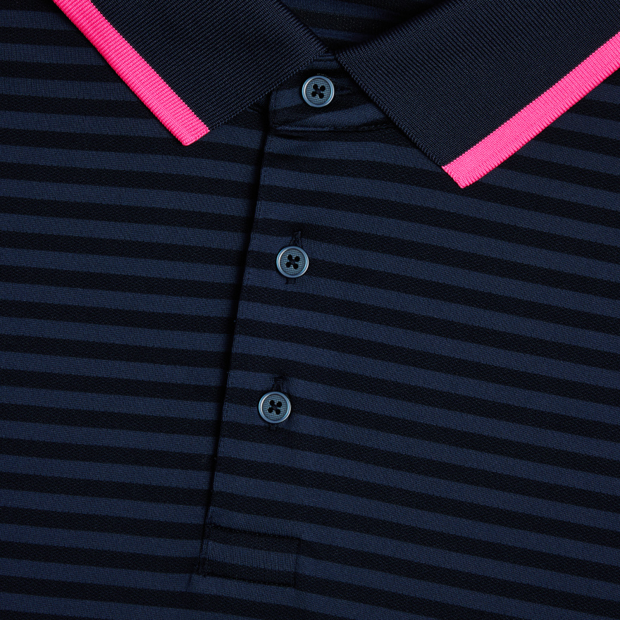 PERFORATED STRIPE JERSEY POLO in Twilight - Alternate Image 5
