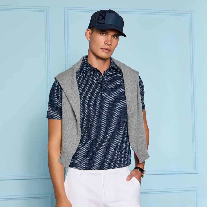 GEO ALL PLAY STRETCH KNIT POLO in Twilight - Alternate Image 1