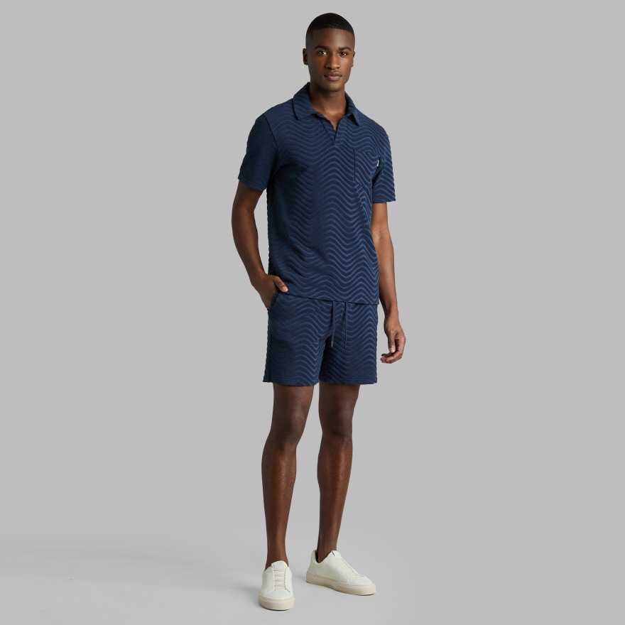 LTD RELEASE SWELL TERRY JACQUARD POLO in Twilight - Alternate Image 2