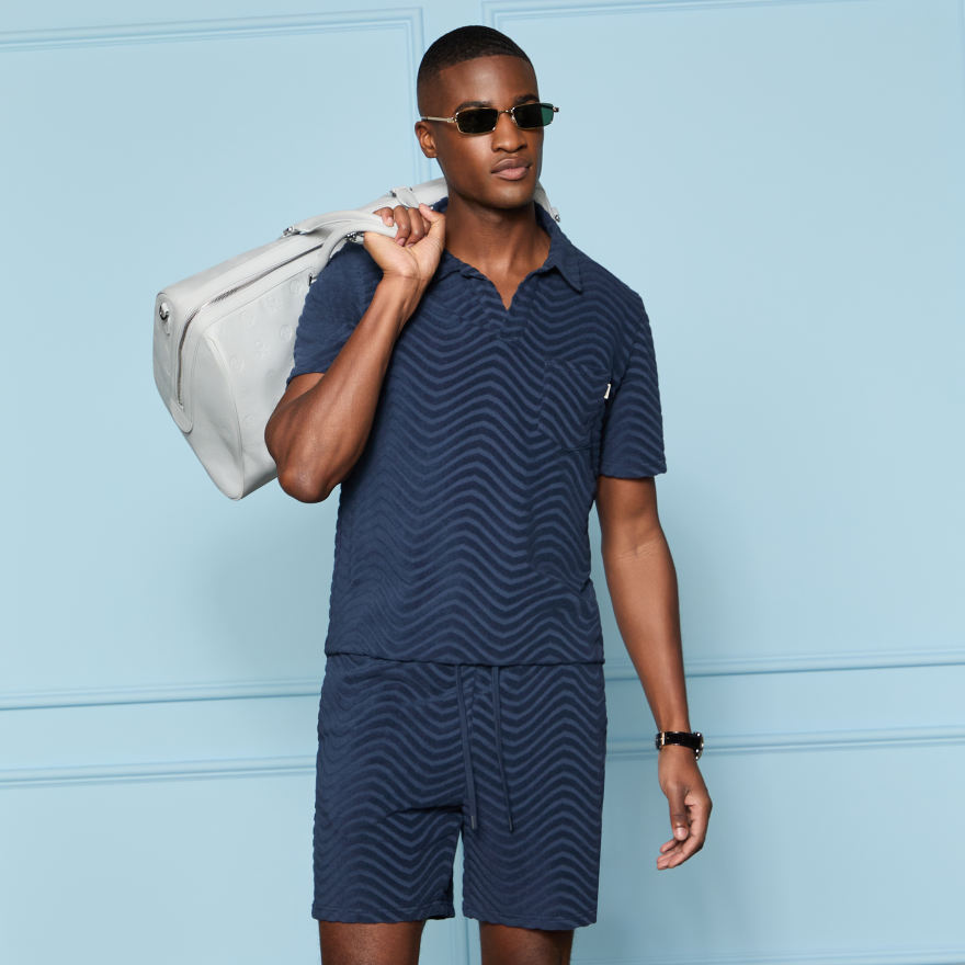 LTD RELEASE SWELL TERRY JACQUARD LOUNGE SHORT in Twilight - Alternate Image 1