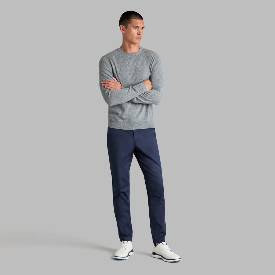 CASHMERE CREWNECK JUMPER in NIMBUS MELANGE - Alternate Image 2