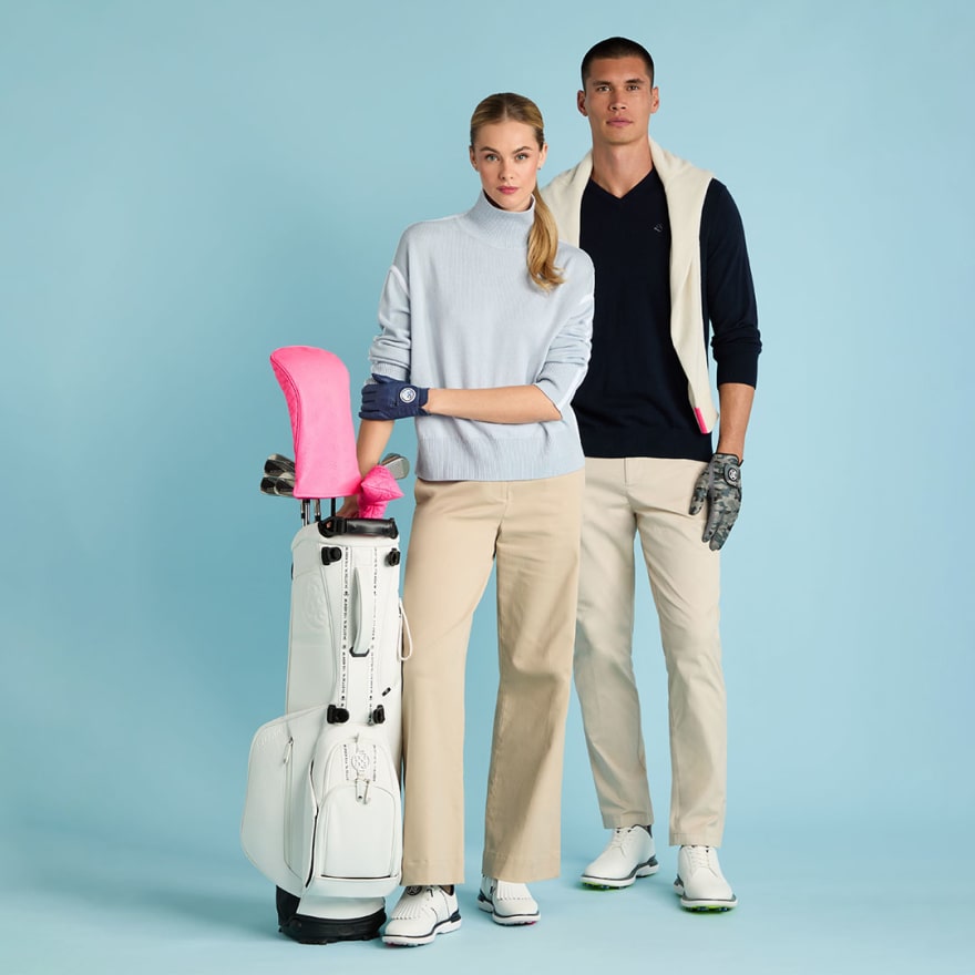 EMBOSSED SKULL & TEES DAYTONA CARRY GOLF BAG in Snow - Alternate Image 5